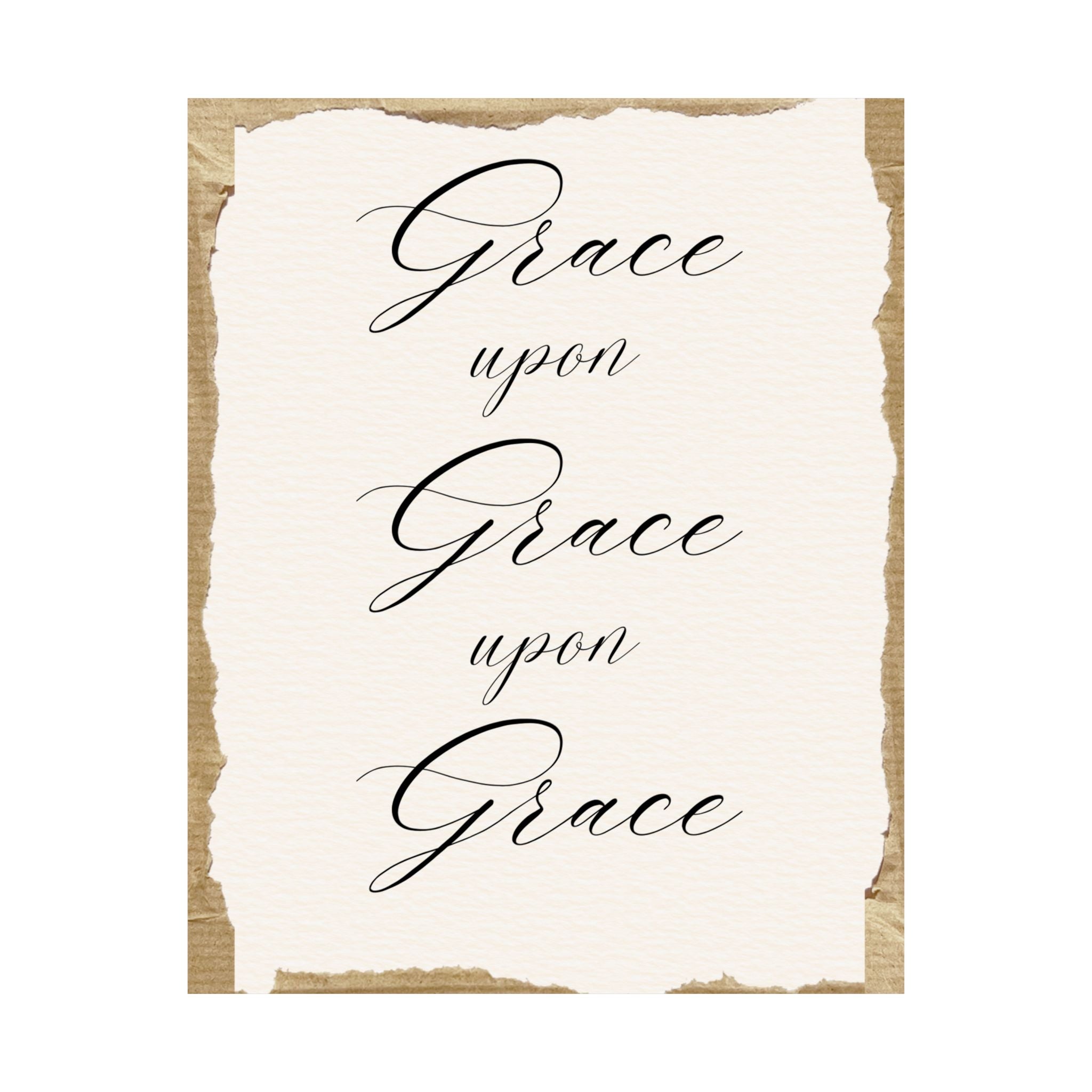 Grace Upon Grace Matte Poster — Inspirational Scripture Wall Art