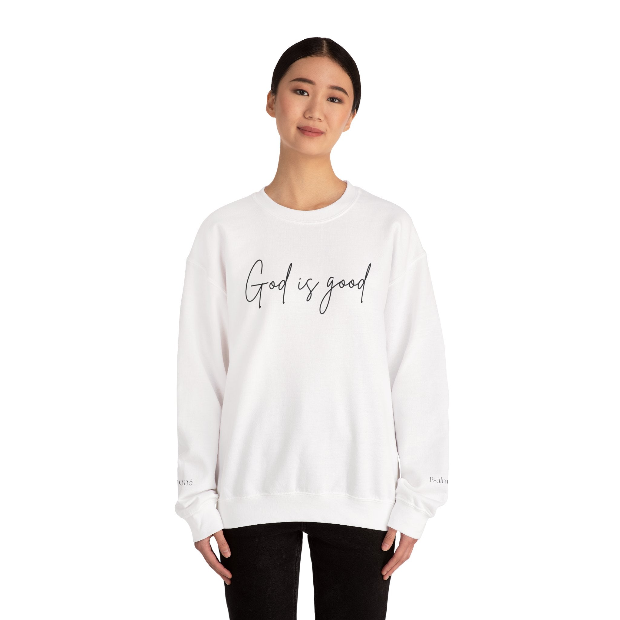 God is Good Crewneck Sweatshirt | Faith Script Pullover