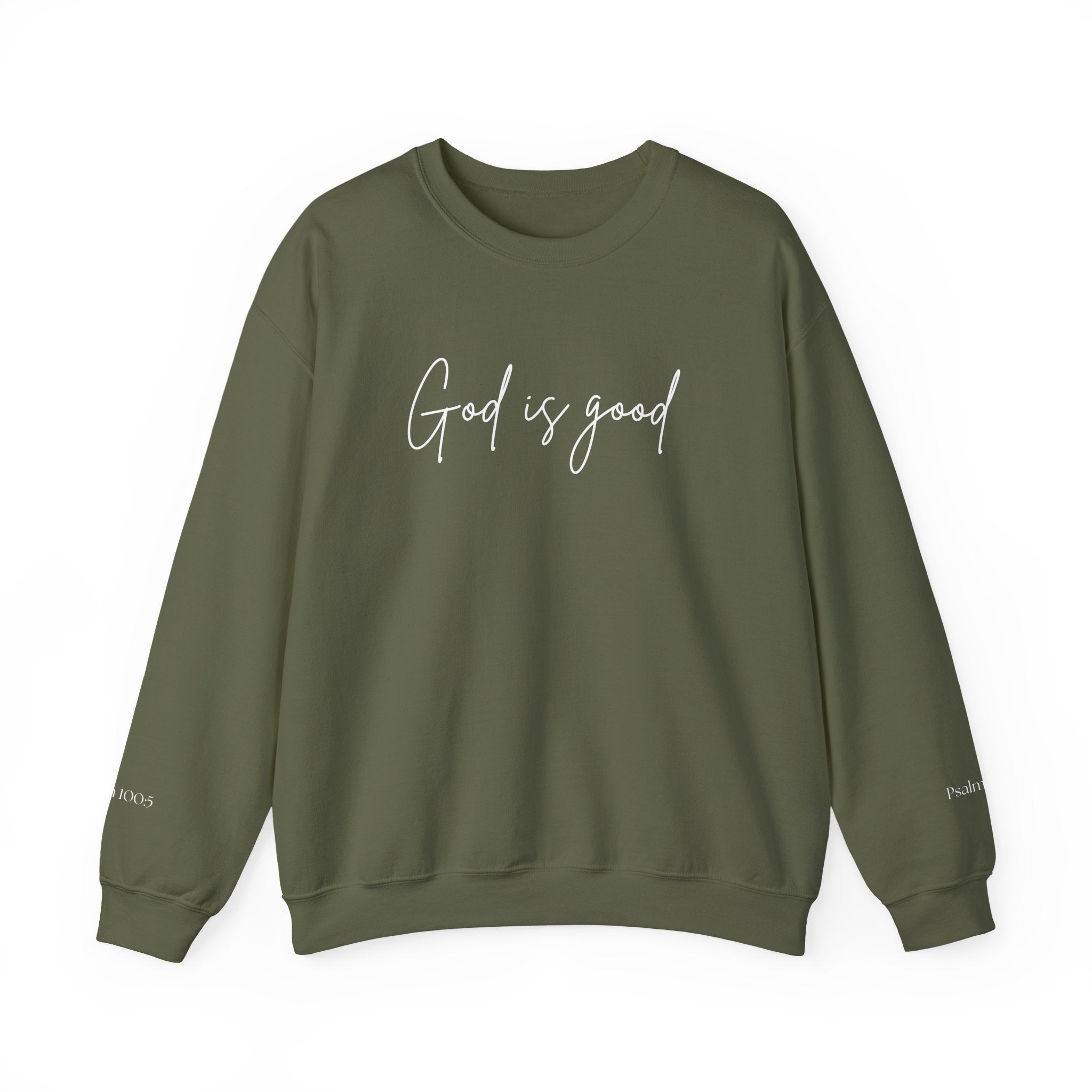 God is Good Crewneck Sweatshirt | Faith Script Pullover
