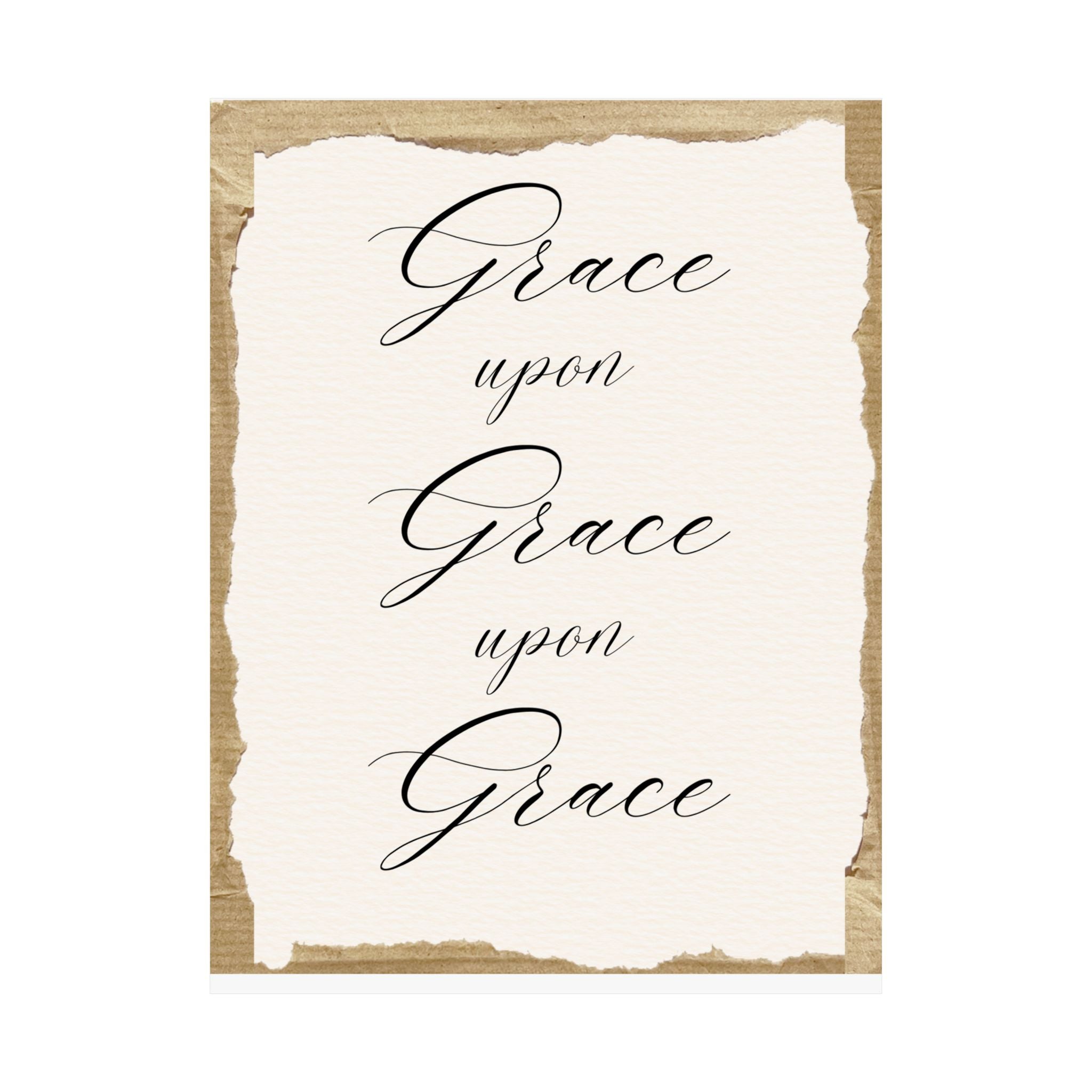Grace Upon Grace Matte Poster — Inspirational Scripture Wall Art